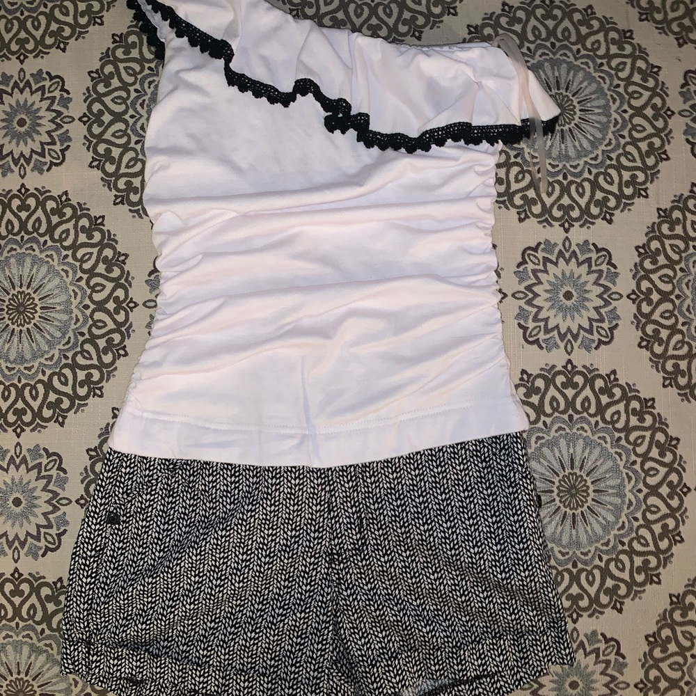 Romper with lace detail